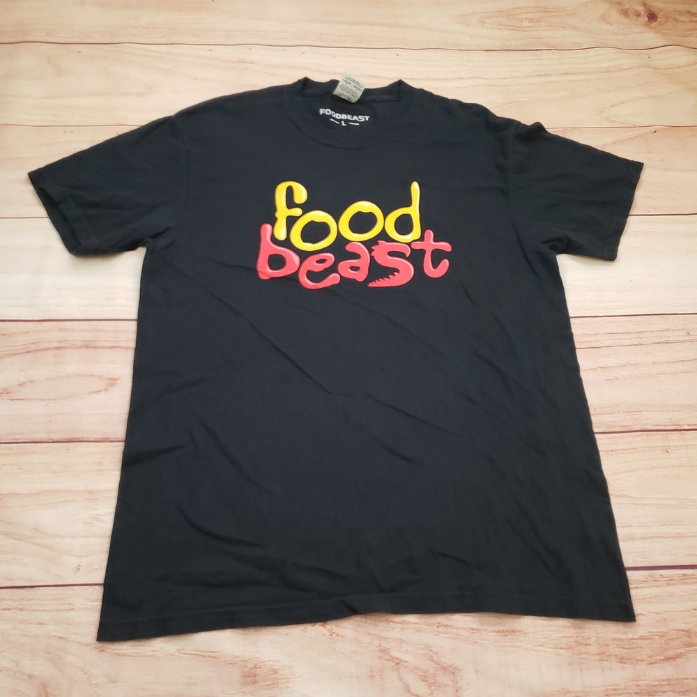 Comfort Colors Foodbeast Graphic‎ T-Shirt Mens Large Black Short Sleeve Tee
